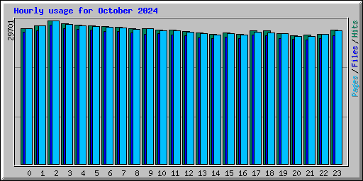 Hourly usage for October 2024