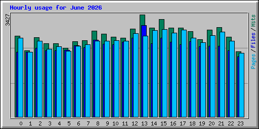 Hourly usage for June 2026